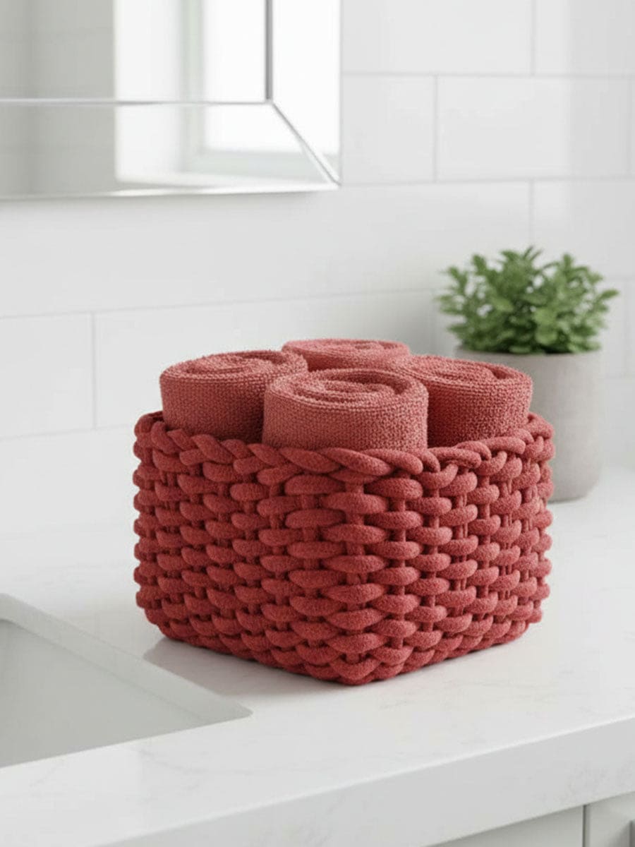 Lavette In Puro Cotone Con Cestino Classic - Daunex